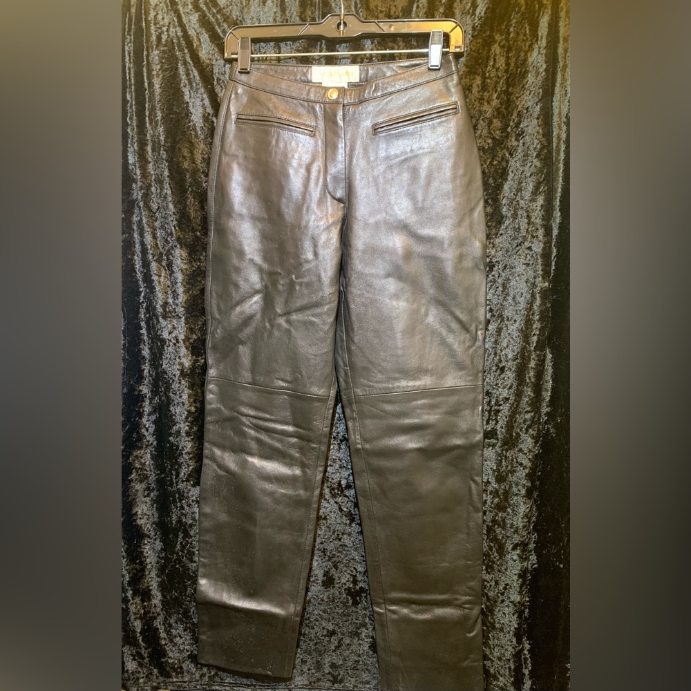 Vintage black leather pants